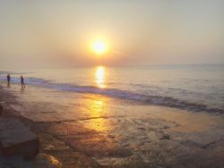 beach, vacation, sunset