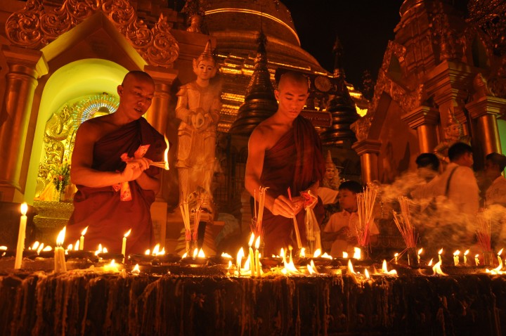 temple, meditation, Buddhist monks 