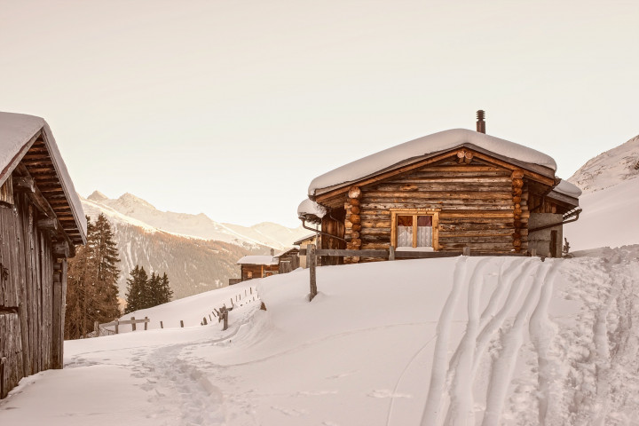 snow, mountains, cabin, get away 