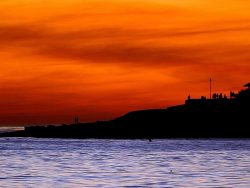 sunset, ocean, beach, beautiful 