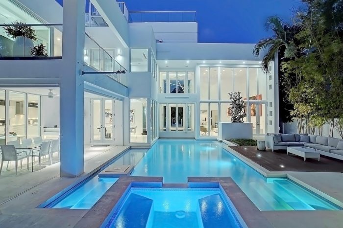 Modern house, pool